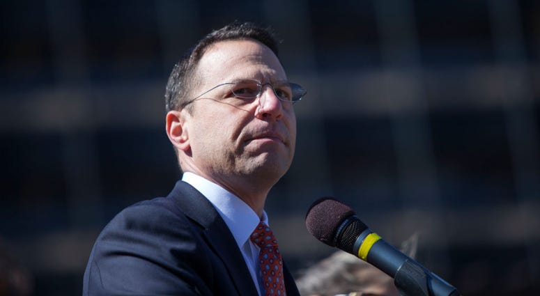 Pennsylvania Attorney General Josh Shapiro is shown at a Stand Against Hate rally at Independence Mall on March 2, 2017 in Philadelphia, Pennsylvania. Pennsylvania Attorney General Josh Shapiro