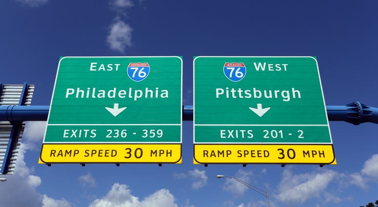 Highway signs. Highway signs.