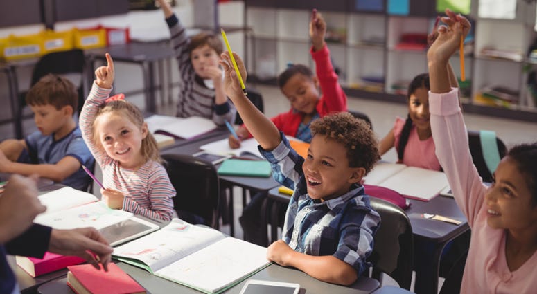 Kids in class.