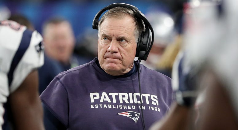 Head coach Bill Belichick of the New England Patriots looks on against the Philadelphia Eagles during the first quarter in Super Bowl LII at U.S. Bank Stadium on Feb. 4, 2018 in Minneapolis, Minnesota. Bill Belichick
