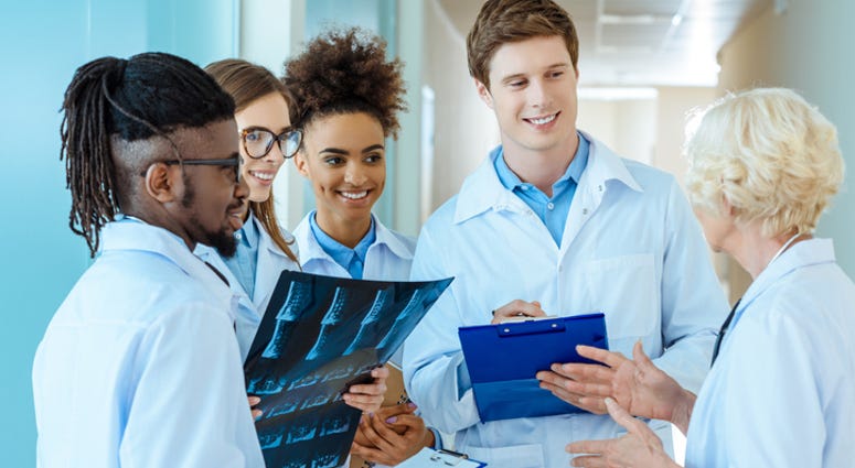 Group of doctors. Group of doctors.