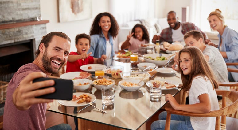 Family selfie. Family selfie.