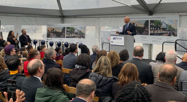 Philadelphia School District Superintendent William Hite says Powel School and Science Leadership Academy Middle School will be on Drexel's campus. Philadelphia School District Superintendent William Hite at a press conference.