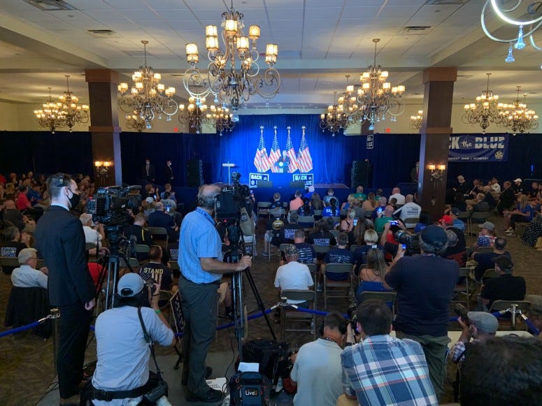 Vice President Mike Pence at Fraternal Order of Police Lodge 5 building Vice President Mike Pence at Fraternal Order of Police Lodge 5 building
