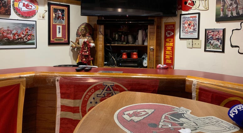 Big Charlie's Saloon in South Philadelphia is packed with Kansas City Chiefs memorabilia. Big Charlie's Saloon in South Philadelphia is packed with Kansas City Chiefs memorabilia.