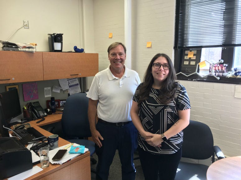 Andrew Peterson and Erica Waldolf at the University of the Sciences. The University of the Sciences is offering an MBA program focused on the medical marijuana industry.