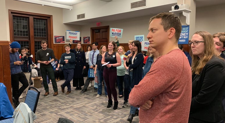 Houston Hall on Penn’s campus hosted a satellite location of the 2020 Iowa Caucus. 2020 Iowa Caucus satellite location at Houston Hall on Penn’s campus