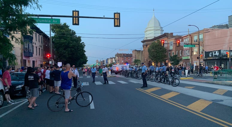 Black Lives Matter protesters with counter-protesters on June 1 in Fishtown Black Lives Matter protesters with counter-protesters on June 1 in Fishtown