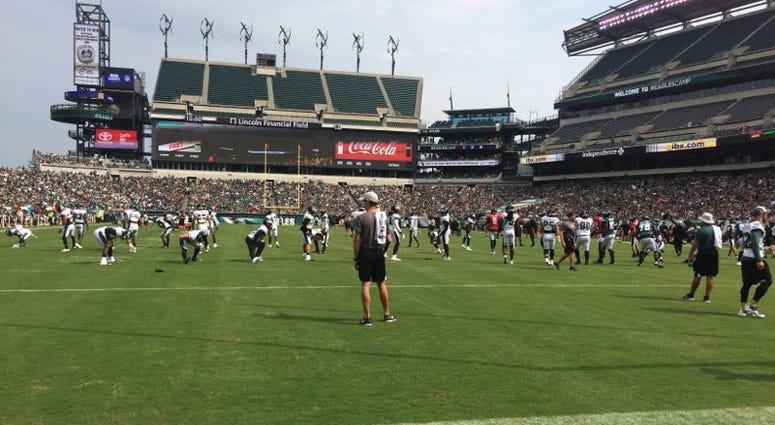 The Philadelphia Eagles are shown at Lincoln Financial Field. The Philadelphia Eagles are shown at Lincoln Financial Field.