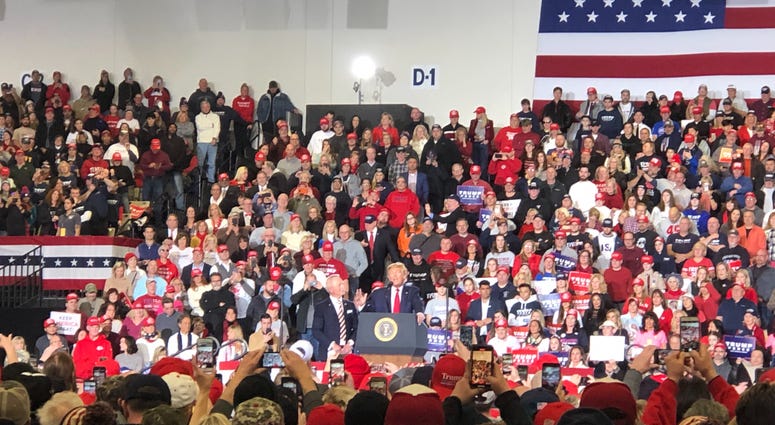 President Trump at a Wildwood rally. President Trump at a Wildwood rally.