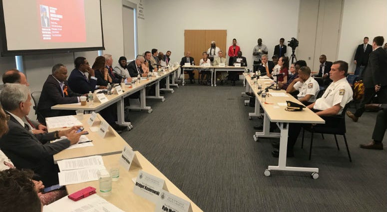 Roughly two dozen lawmakers from across Pennsylvania gathered in University City Tuesday for a hearing on gun violence, where elected officials looked at causes and impact, but also asked for solutions. Roughly two dozen lawmakers from across Pennsylvania gathered in University City Tuesday for a hearing on gun violence, where elected officials looked at causes and impact, but also asked for solutions.