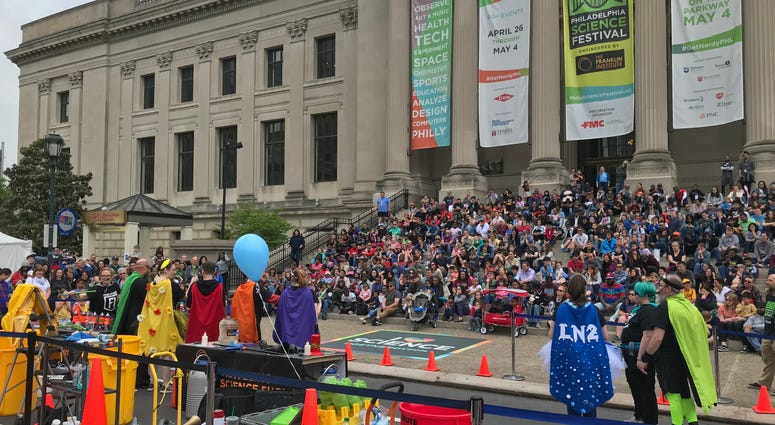 Nine days of science fun and educational events throughout the region culminated Saturday with a big science carnival outside the Franklin Institute. Science Carnival