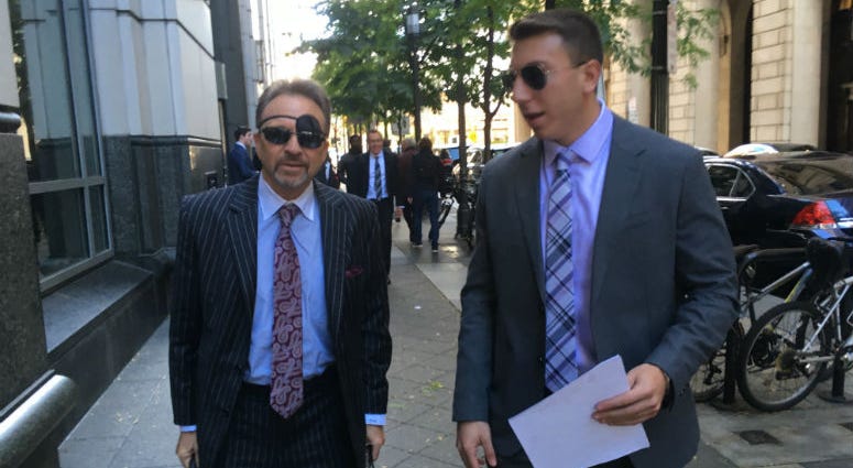 Defense lawyer Perry de Marco, Sr and Ari Goldstein outside the Criminal Justice Center Defense lawyer Perry de Marco, Sr and Ari Goldstein outside the Criminal Justice Center
