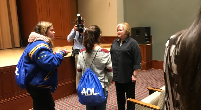 Judy Shepard at Anti-Defamation League youth conference in Philadelphia. Judy Shepard at Anti-Defamation League youth conference in Philadelphia.