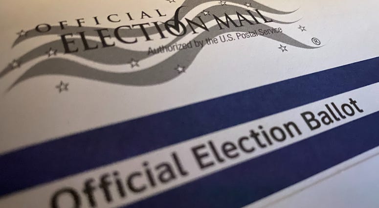 An official primary election mail-in ballot from Pennsylvania. Pennsylvania ballot