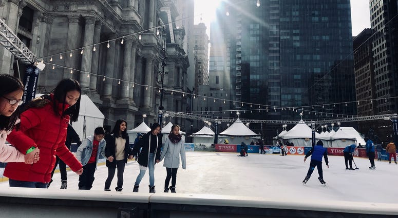 Visitors enjoy ice skating at Dilworth Park on Christmas Day. Visitors enjoy ice skating at Dilworth Park on Christmas Day.