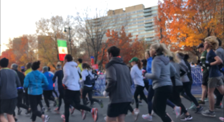 Runners kicking off the 2019 Philadelphia Marathon weekend with the half marathon Runners kicking off the 2019 Philadelphia Marathon weekend with the half marathon