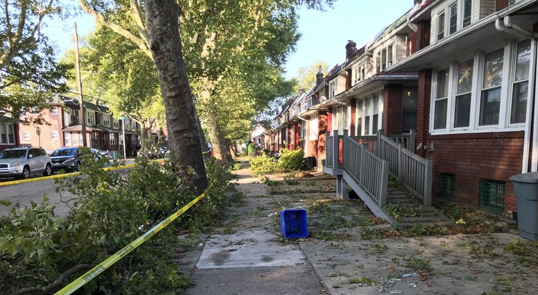 Damage from Wednesday night storms at Saul Street and Cheltenham Ave in Frankford. Damage from Wednesday night storms at Saul Street and Cheltenham Ave in Frankford.