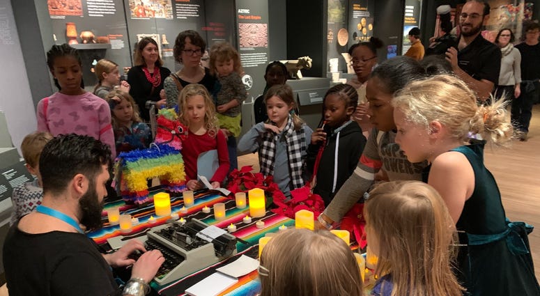 The Penn Museum hosted an educational event for young visitors about holiday celebrations across the globe. The Penn Museum hosted an educational event for young visitors about holiday celebrations across the globe.