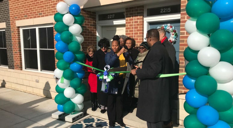 The ribbon was cut to Blumberg 83, a factory-built, $35 million project that provides 83 affordable rental units in Sharswood. The ribbon was cut to Blumberg 83, a factory-built, $35 million project that provides 83 affordable rental units in Sharswood.
