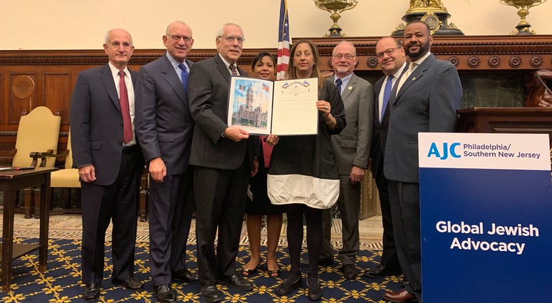 The City of Philadelphia commemorated the one-year anniversary of the Tree of Life synagogue massacre in Pittsburgh with a memorial candle lighting. The City of Philadelphia commemorated the one-year anniversary of the Tree of Life synagogue massacre in Pittsburgh with a memorial candle lighting.
