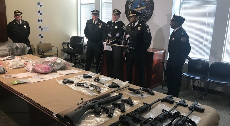 Federal, state and city authorities were able to pull about 18 guns and more than $600,000 worth of drugs off the streets of Kensington. Federal, state and city authorities were able to pull about 18 guns and more than $600,000 worth of drugs off the streets of Kensington.