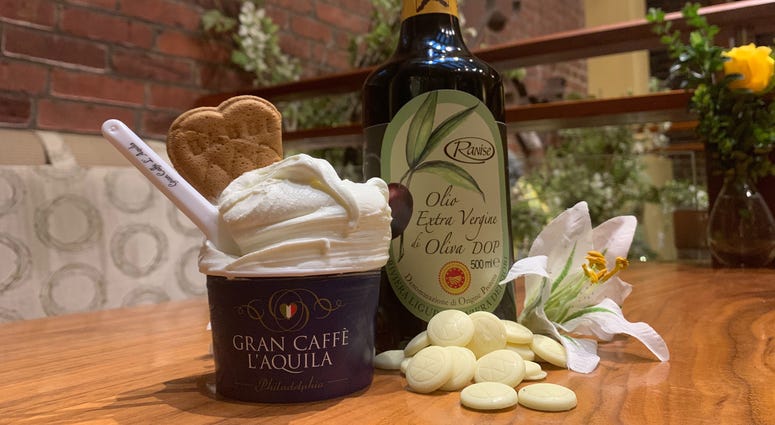 In preparation for the Philadelphia Flower Show, you can give your taste buds a hint of springtime with a new efflorescent gelato, created by Gran Caffe L'Aquila. Gran Caffe L'Aquila gelato