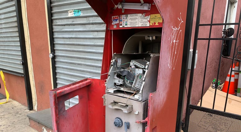 Police say a suspected looter was killed while attempting to break into an ATM at 2nd Street and Susquehanna Avenue with explosives. A partially exploded ATM at 2nd Street and Susquehanna Avenue