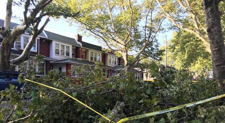Damage from Wednesday night storms at Saul Street and Cheltenham Ave in Frankford. Damage from Wednesday night storms at Saul Street and Cheltenham Ave in Frankford.