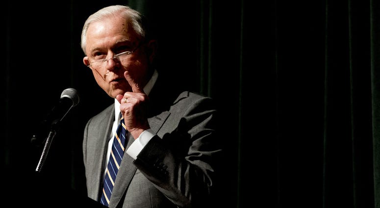 Attorney General Jeff Sessions speaks at the Law Enforcement Training Conference at the Gatlinburg Convention Center Attorney General Jeff Sessions