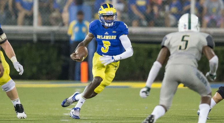Delaware senior wide receiver Joe Walker Delaware senior wide receiver Joe Walker