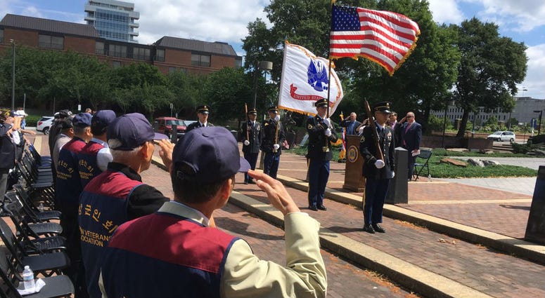 Philadelphia's Korean community gathered at a memorial commemorating the 68th anniversary of the Korean War. Philadelphia's Korean community gathered at a memorial commemorating the 68th anniversary of the Korean War.
