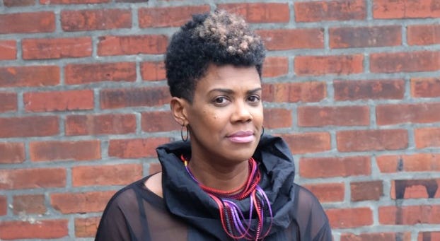 M'Balia Singley, who created and performs the show "Turn" at the Kimmel Center. M'Balia Singley, who created and performs the show "Turn" at the Kimmel Center.