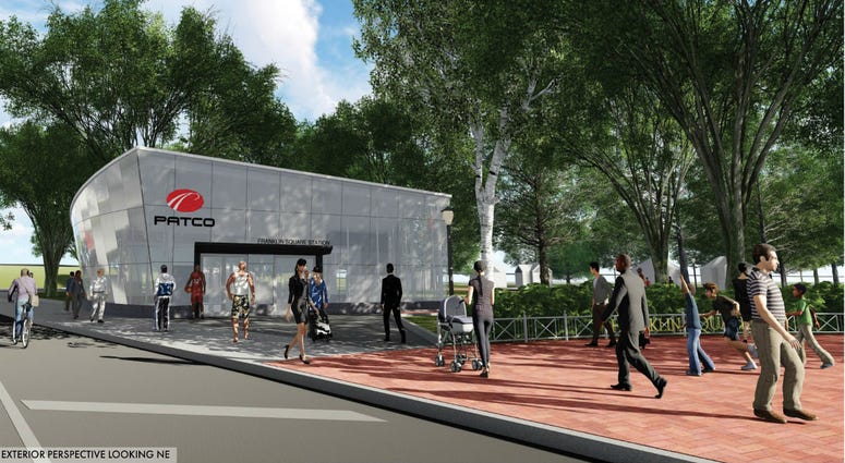 Artist rendering of a Franklin Square PATCO station in Center City. Artist rendering of a Franklin Square PATCO station in Center City.