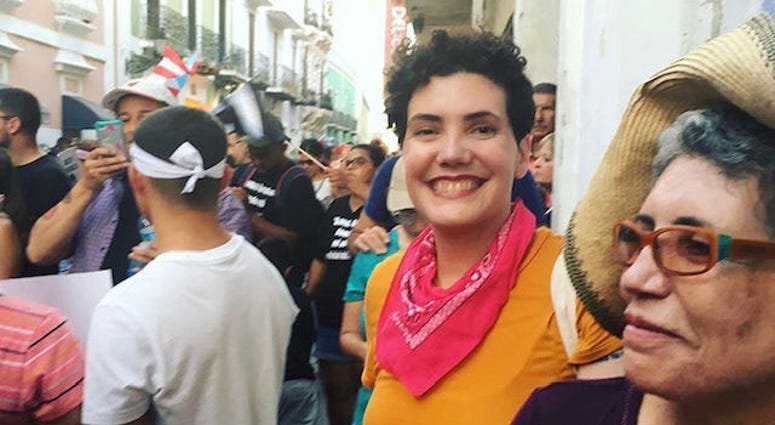 Philadelphia Poet Laureate Raquel Salas Rivera participates in protests in San Juan, Puerto Rico. Philadelphia Poet Laureate Raquel Salas Rivera participates in protests in San Juan, Puerto Rico.