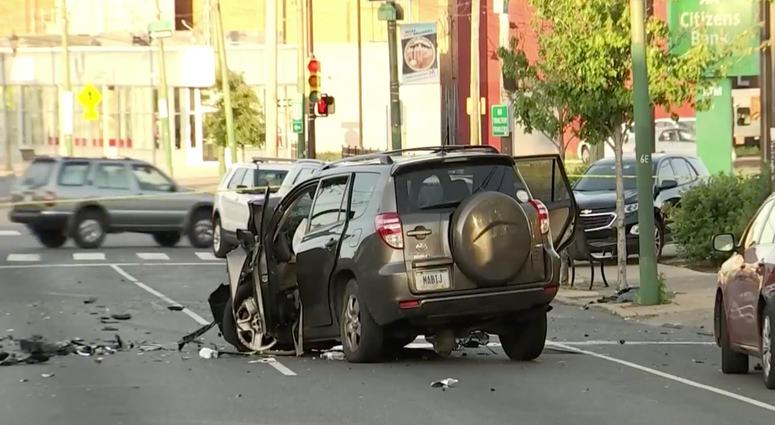 A woman has been charged for causing a multi-vehicle crash on Frankford Avenue, May 27, 2020, while driving under the influence, resulting in the death of a toddler. Mayfair multi-car crash