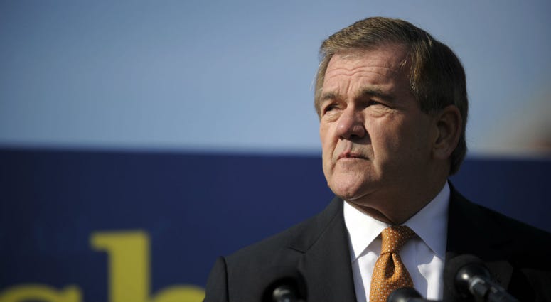 Former Secretary of Homeland Security Tom Ridge speaks at a rally outside the White House in 2011. Former Secretary of Homeland Security Tom Ridge