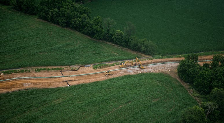 Jul 5, 2017; South Lebanon Township, PA, USA; Construction for the Sunoco Mariner East pipeline continues in South Lebanon Township. Jul 5, 2017; South Lebanon Township, PA, USA; Construction for the Sunoco Mariner East pipeline continues in South Lebanon Township.