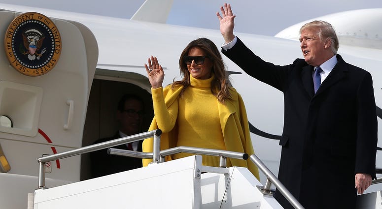 President Donald Trump and First Lady Melania Trump land at Lunken Airport. President Donald Trump / First Lady Melania Trump