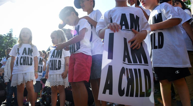 July 26, 2018; Washington, D.C. Families Belong Together Coalition march and sit-in at the Senate Hart Building to protest separation of immigrant families. July 26, 2018; Washington, D.C. Families Belong Together Coalition march and sit-in at the Senate Hart Building to protest separation of immigrant families.