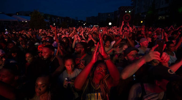 Jul 29, 2018; Atlanta, GA, USA; A general view of the crowd during the MLS All-Star Concert at Historic Fourth Ward Park. What are the legal rights of ticket holders to get a refund? People who bought R. Kelly concert tickets are asking how to get refunds. What are the legal rights of ticket holders to get a refund?