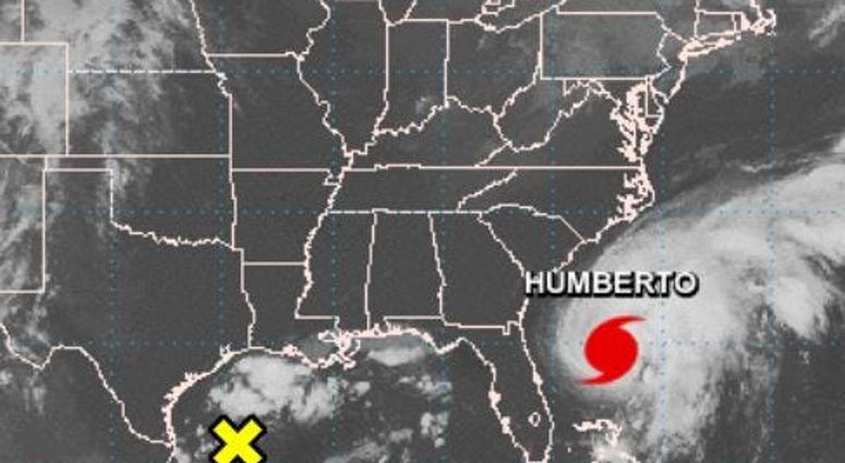 Shown is the 7 a.m. Sept. 16, 2019, weather advisory for Hurricane Humberto, located here a couple hundred miles east-northeast of Cape Canaveral, Florida. Shown is the 7 a.m. Sept. 16, 2019, weather advisory for Hurricane Humberto, located here a couple hundred miles east-northeast of Cape Canaveral, Florida.
