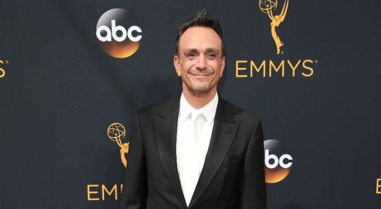 Hank Azaria arrives on the red carpet during 68th Emmy Awards at the Microsoft Theater. Hank Azaria