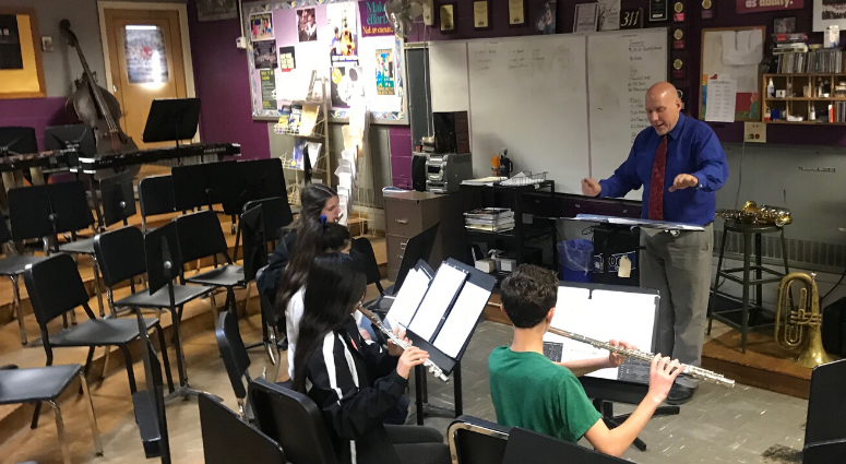 Jason Majerczak — or Mr. M, as his Drexel Hill Middle School students call him — is one of 10 finalists recognized nationally by the Recording Academy for their contributions to music education. Jason Majerczak at Drexel Hill Middle School