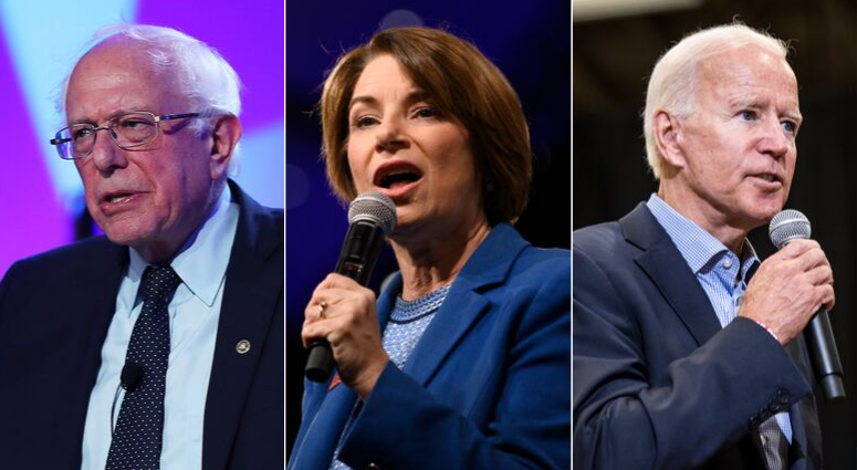 A few big names have committed to the the Workers' Presidential Summit forum, including Democratic frontrunner Joe Biden (right), as well as Sens. Bernie Sanders (left) and Amy Klobuchar (center). Bernie Sanders, Amy Klobuchar, Joe Biden