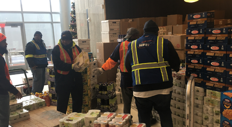 The Michaels Organization, the law firm of Conner, Strong and Buckalew, and NFI Industries in Camden joined forces to collect more than 20,000 cans of food for Philabundance. Food drive in Camden