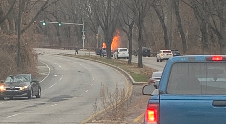 A fiery car crash on Henry Avenue on Dec. 27, 2019 has left one driver dead. Car crash