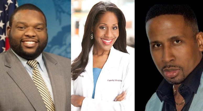 Rep. Jordan Harris, Dr. Jennifer Caudle, Derrick Lee. Rep. Jordan Harris, Dr. Jennifer Caudle, Derrick Lee.