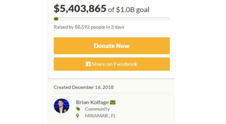 Brian Kolfage, a triple amputee Air Force veteran and motivational speaker, sought to provide $1 billion to fund President Donald Trump's border wall. GoFundMe Border Wall