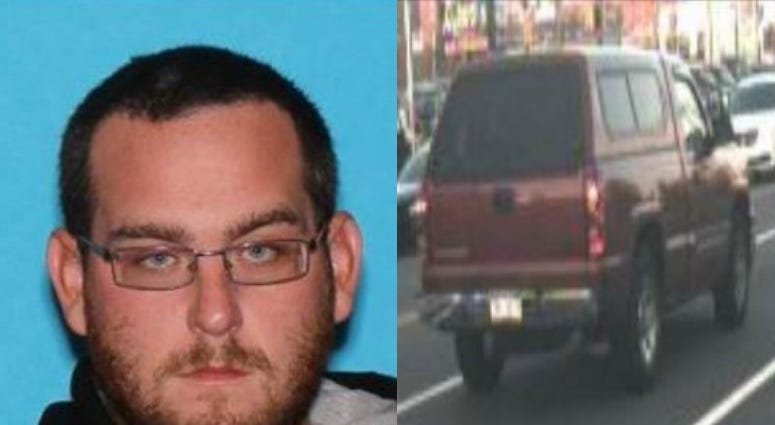 31-year-old Michael John Altomari was last seen driving a red Chevy Silverado with Pennsylvania tag ZKX-2019. Police said he is considered armed and dangerous. 31-year-old Michael John Altomari was last seen driving a red Chevy Silverado with Pennsylvania tag ZKX-2019. Police said he is considered armed and dangerous.